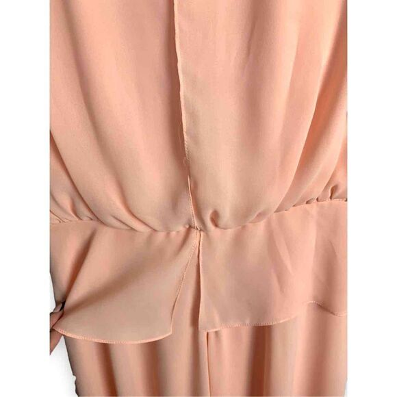 Late 70’s Early 80’s Midi Chiffon Flutter Dress - Picture 10 of 11